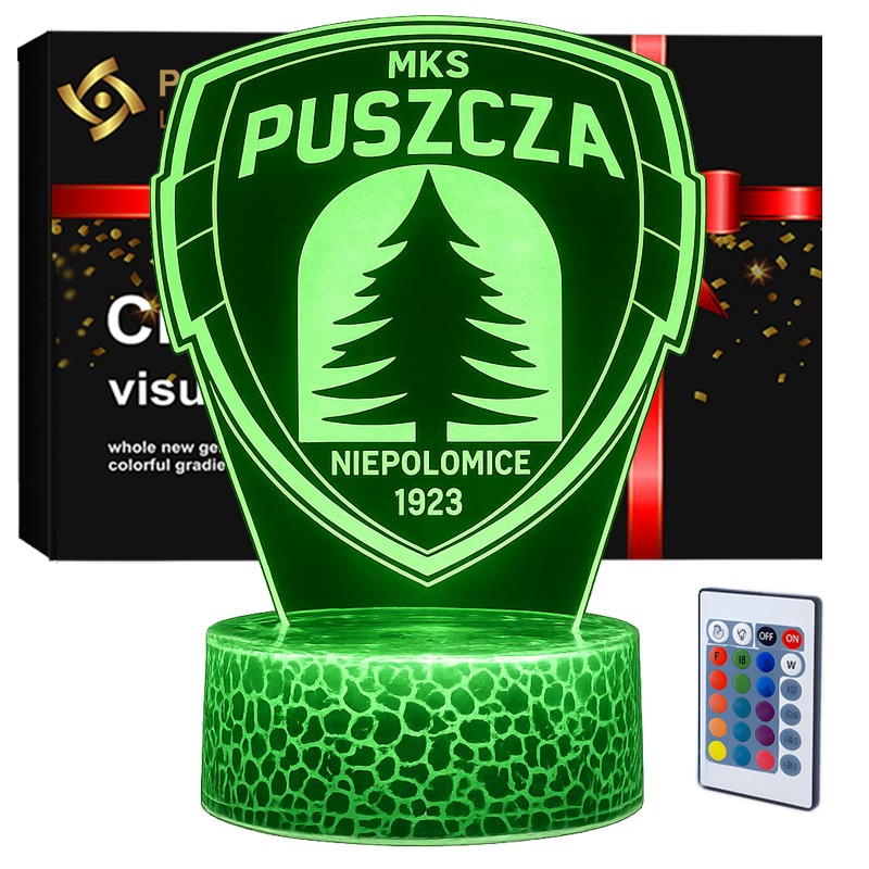 Lampka 3D nocna LED USB Liga Polska MKS Puszcza