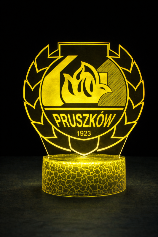 Lampka 3D nocna LED USB Liga Polska MKS Znicz Pruszków