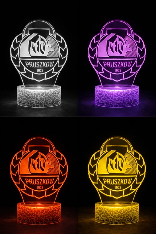 Lampka 3D nocna LED USB Liga Polska MKS Znicz Pruszków