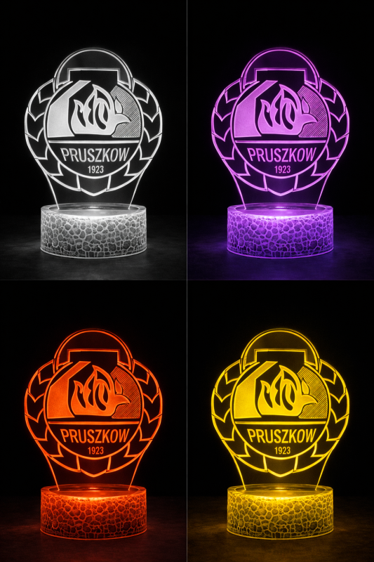 Lampka 3D nocna LED USB Liga Polska MKS Znicz Pruszków