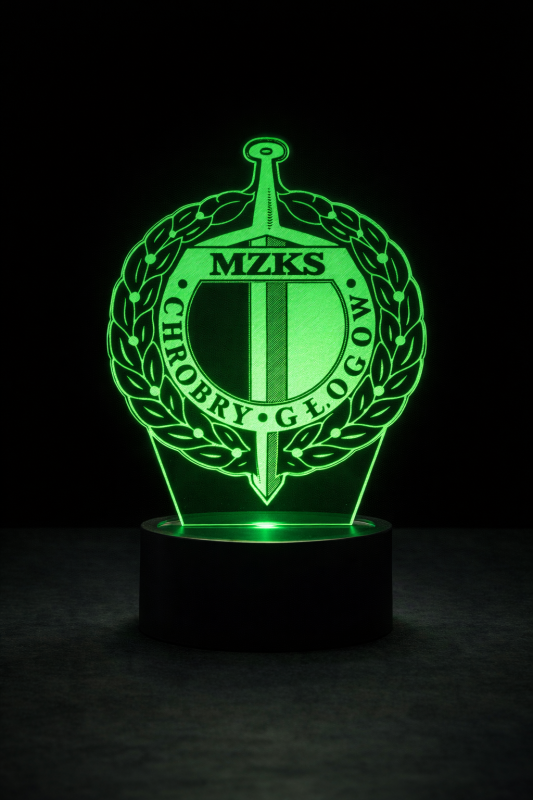 Lampka 3D nocna LED USB Liga Polska MZKS Chrobry Głogów
