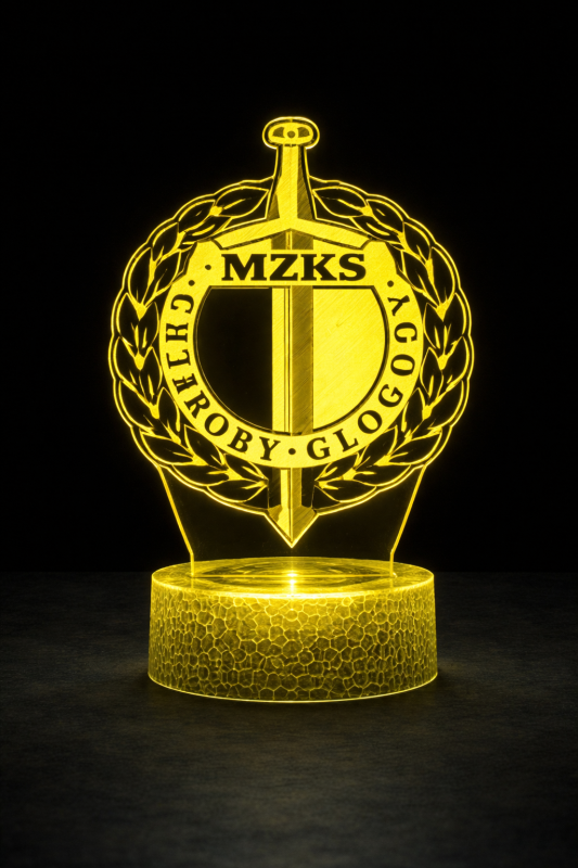 Lampka 3D nocna LED USB Liga Polska MZKS Chrobry Głogów