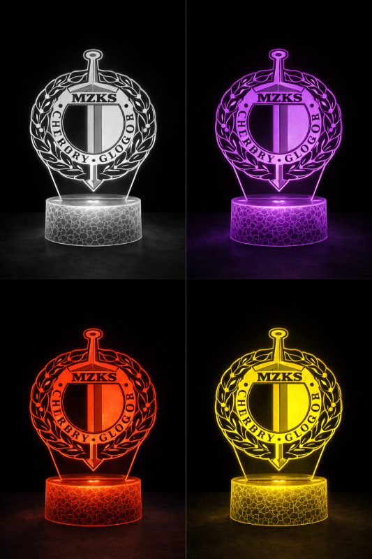 Lampka 3D nocna LED USB Liga Polska MZKS Chrobry Głogów