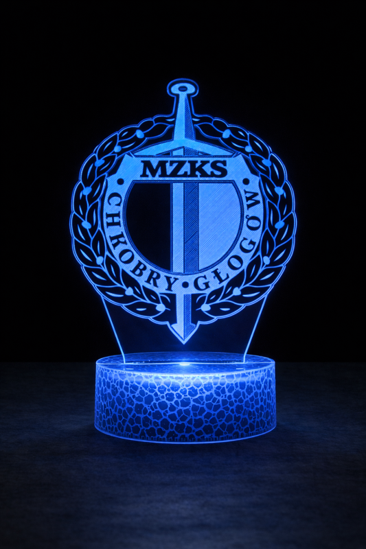 Lampka 3D nocna LED USB Liga Polska MZKS Chrobry Głogów