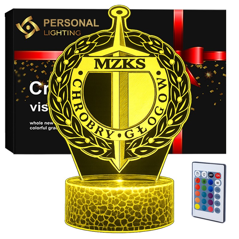 Lampka 3D nocna LED USB Liga Polska MZKS Chrobry Głogów 