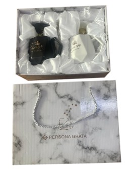 PREZENT DLA PARY NA ŚLUB, ROCZNICĘ LUB WALENTYNKI Ekskluzywny Zestaw Kubków „Forever & Crown”