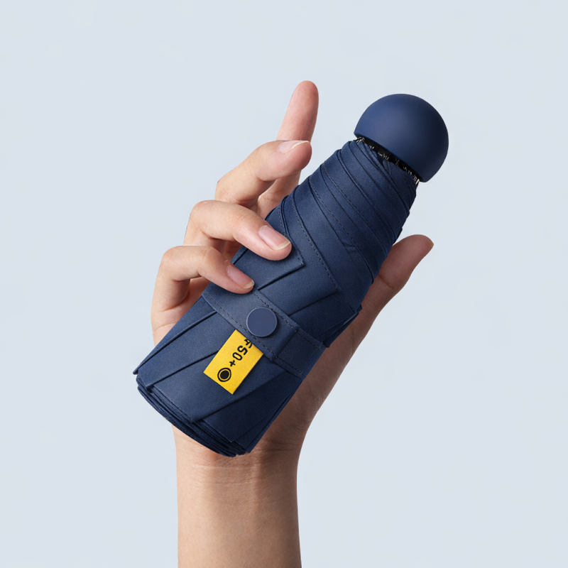 Parasol składany mały do torebki w kapsułce Parasolka Granatowa Mini