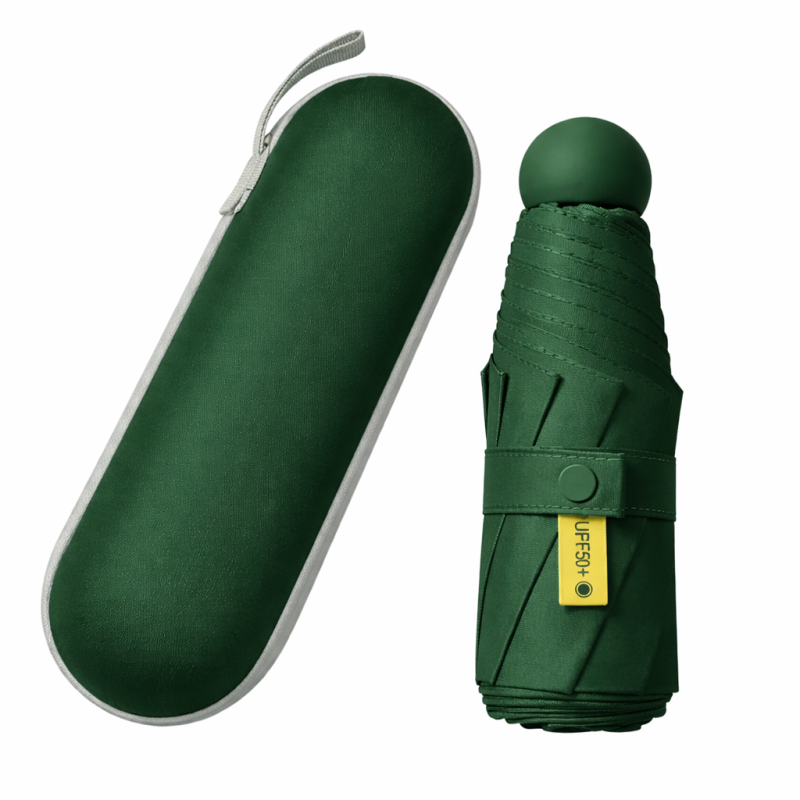 Parasol składany mały do torebki w kapsułce Persona Grata Parasolka Ciemnozielona