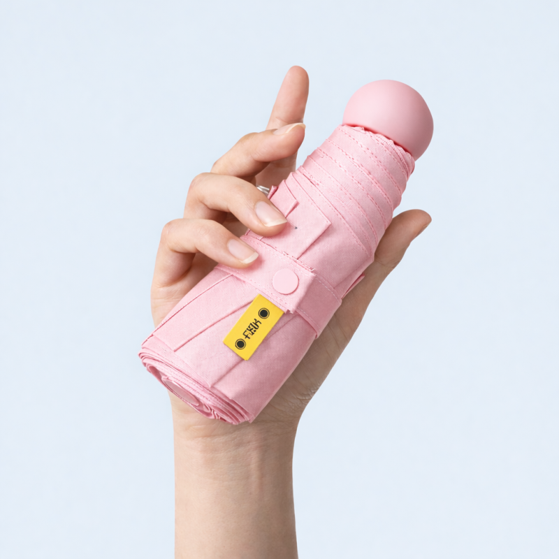 Parasol składany mały do torebki w kapsułce Persona Grata Parasolka Różowa Mini