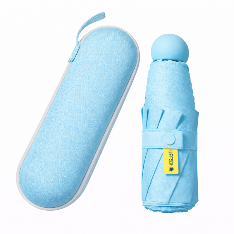 Parasol składany mały do torebki w kapsułce Persona Grata Parasolka Niebieska Mini