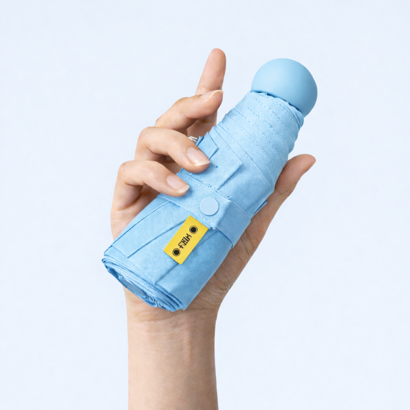 Parasol składany mały do torebki w kapsułce Persona Grata Parasolka Niebieska Mini