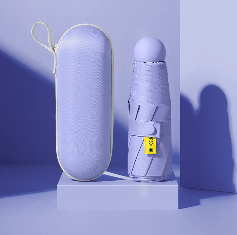 Parasol składany mały do torebki w kapsułce Persona Grata Parasolka Lawendowa Mini