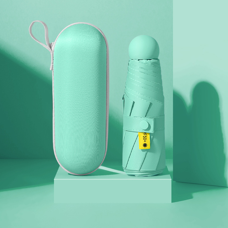 Parasol składany mały do torebki w kapsułce Persona Grata Parasolka Miętowa Mini