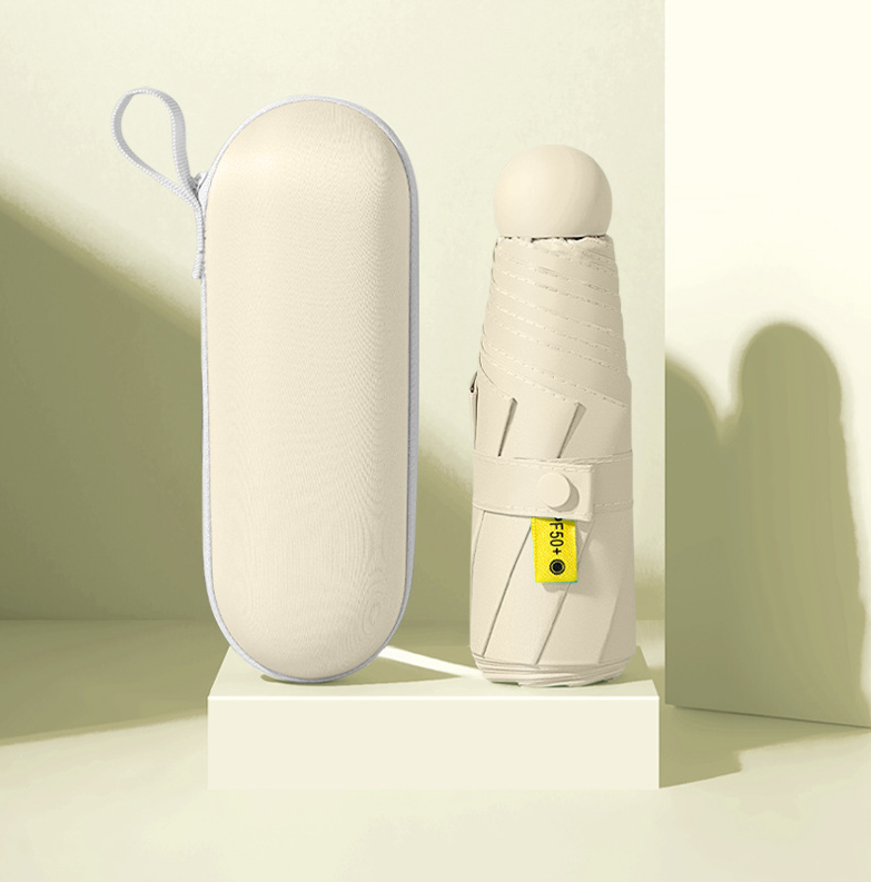 Parasol składany mały do torebki w kapsułce Persona Grata Parasolka Biała Mini