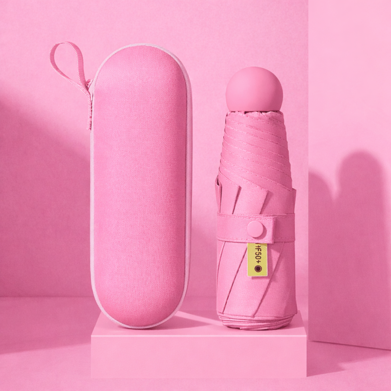 Parasol składany mały do torebki w kapsułce Persona Grata Parasolka Różowa Mini