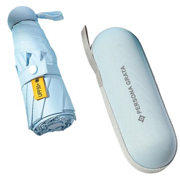 Parasol składany mały do torebki w kapsułce Persona Grata Parasolka Niebieska Mini 