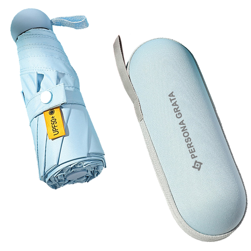 Parasol składany mały do torebki w kapsułce Persona Grata Parasolka Niebieska Mini