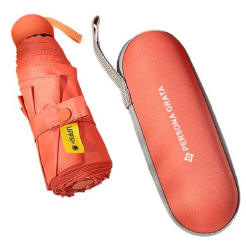 Parasol składany mały do torebki w kapsułce Persona Grata Parasolka Pomarańczowa Mini 