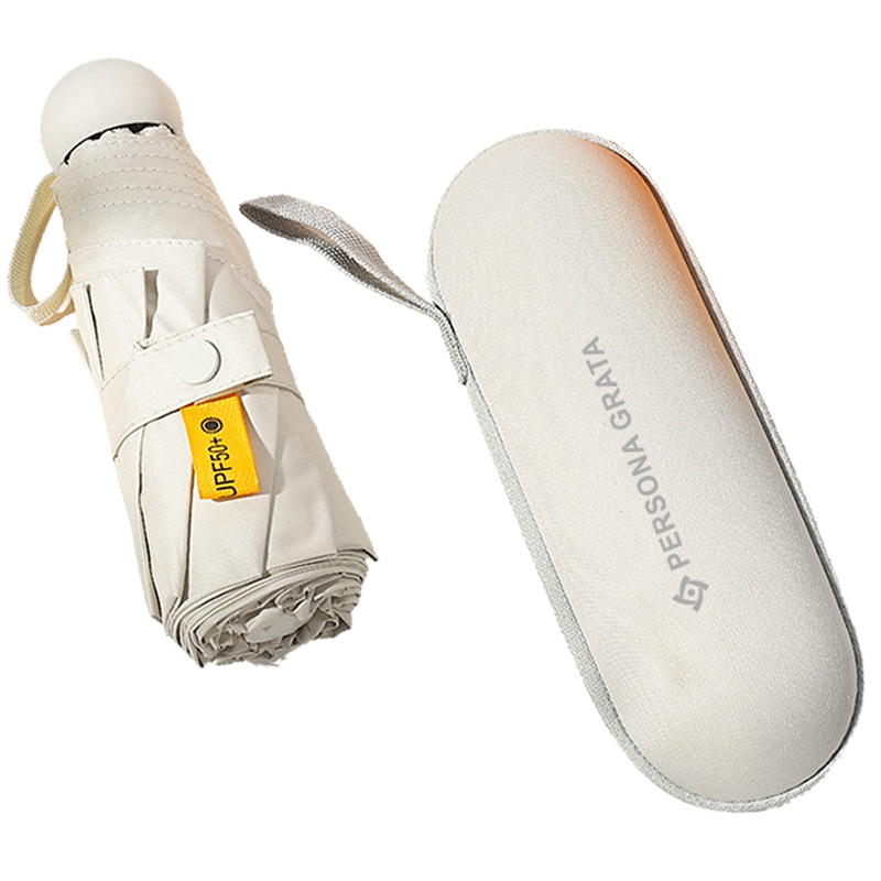 Parasol składany mały do torebki w kapsułce Persona Grata Parasolka Biała Mini