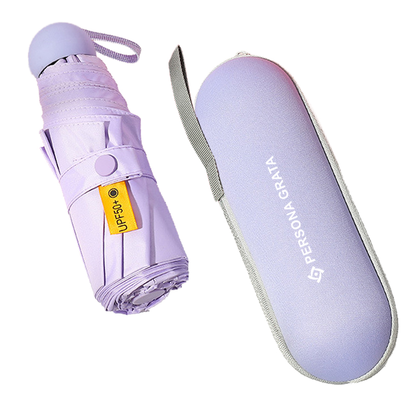 Parasol składany mały do torebki w kapsułce Parasolka Lawendowa Mini I Ochrona UV 50+