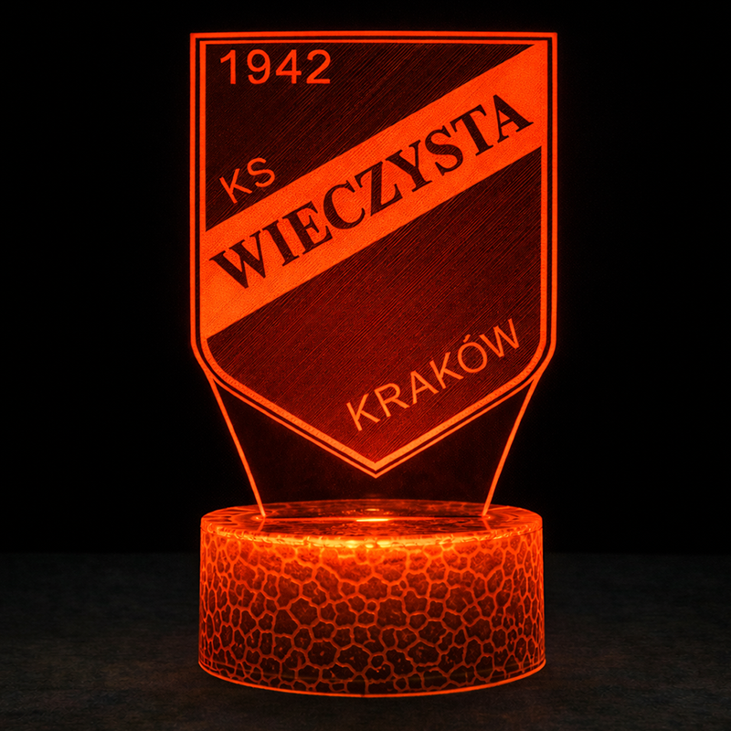 Lampka 3D nocna LED USB Liga Polska Wieczysta Kraków