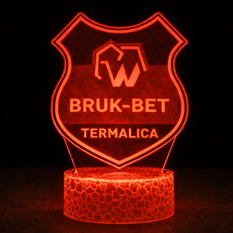 Lampka 3D nocna LED USB Liga Polska Bruk-Bet Termalica