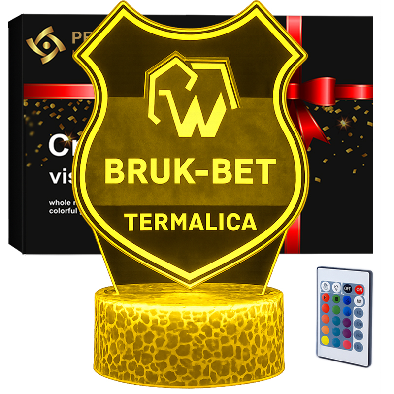 Lampka 3D nocna LED USB Liga Polska Bruk-Bet Termalica