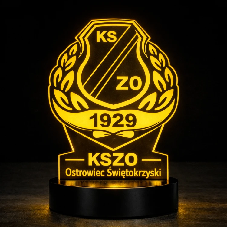 Lampka 3D nocna LED USB Liga Polska KSZO Ostrowiec Świętokrzyski