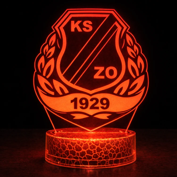 Lampka 3D nocna LED USB Liga Polska KSZO Ostrowiec Świętokrzyski