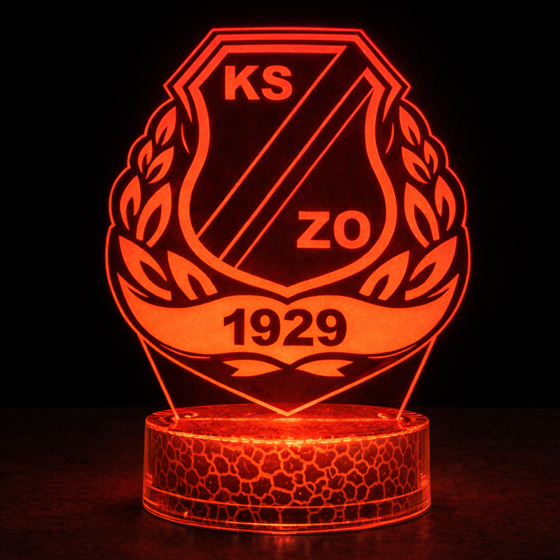 Lampka 3D nocna LED USB Liga Polska KSZO Ostrowiec Świętokrzyski