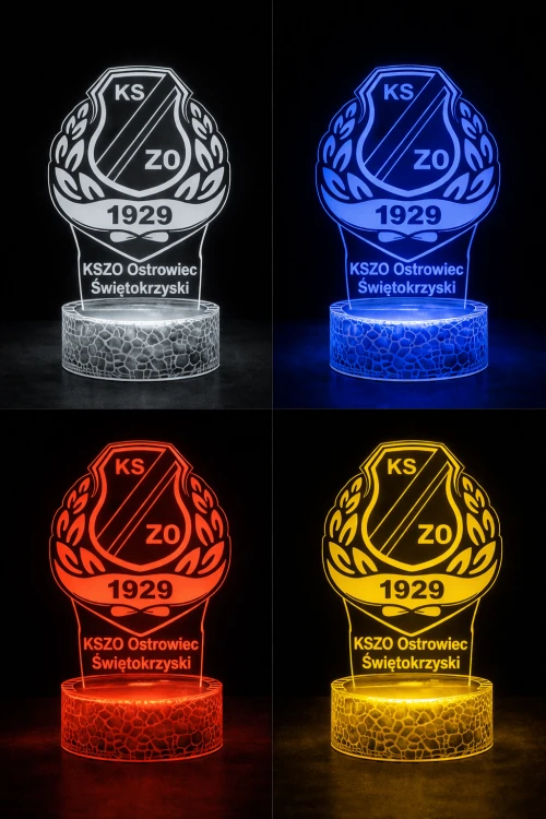 Lampka 3D nocna LED USB Liga Polska KSZO Ostrowiec Świętokrzyski