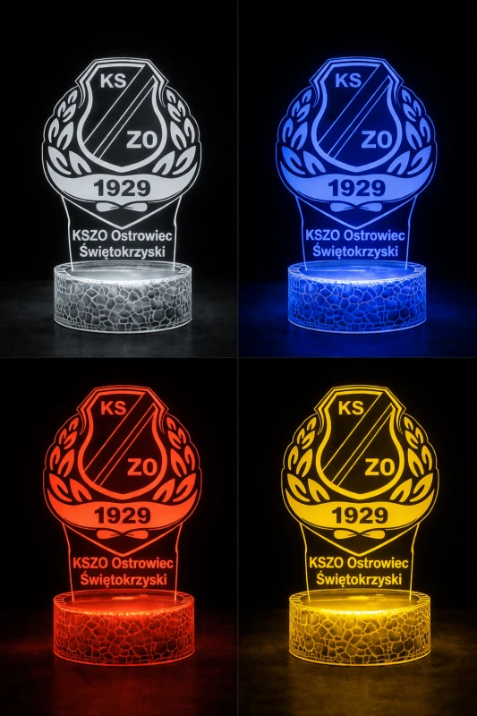Lampka 3D nocna LED USB Liga Polska KSZO Ostrowiec Świętokrzyski