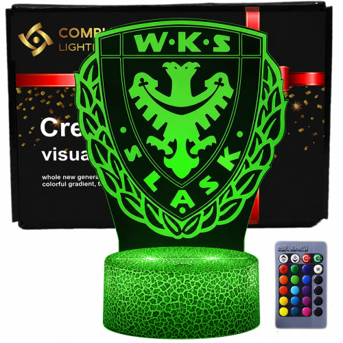 Śląsk Wrocław – lampka 3D LED dla wiernego kibica WKS!
