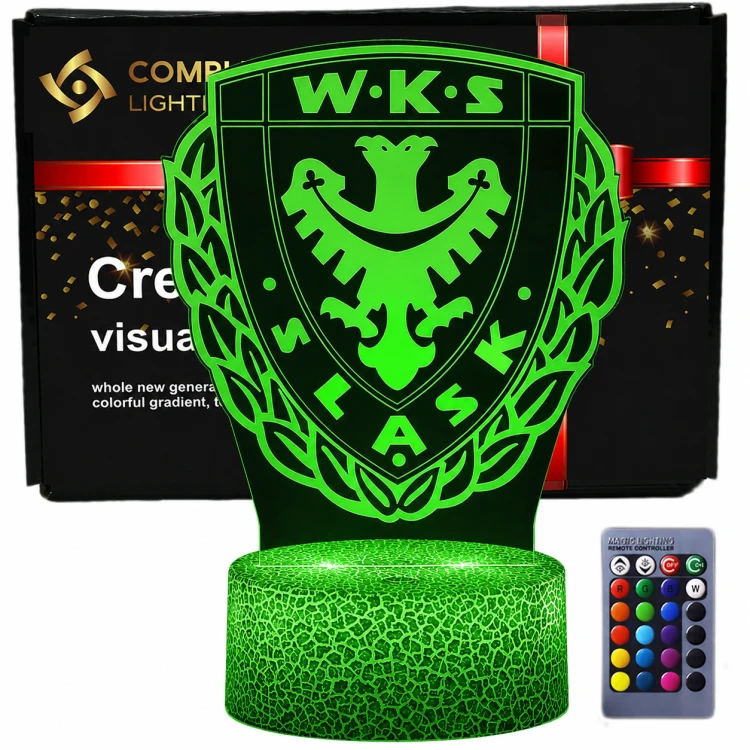 Śląsk Wrocław – lampka 3D LED dla wiernego kibica WKS!