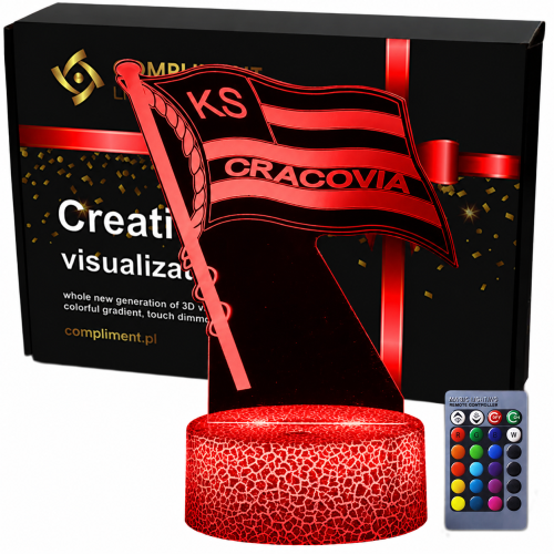 Lampka 3D LED USB KS Cracovia – idealna dla kibica.