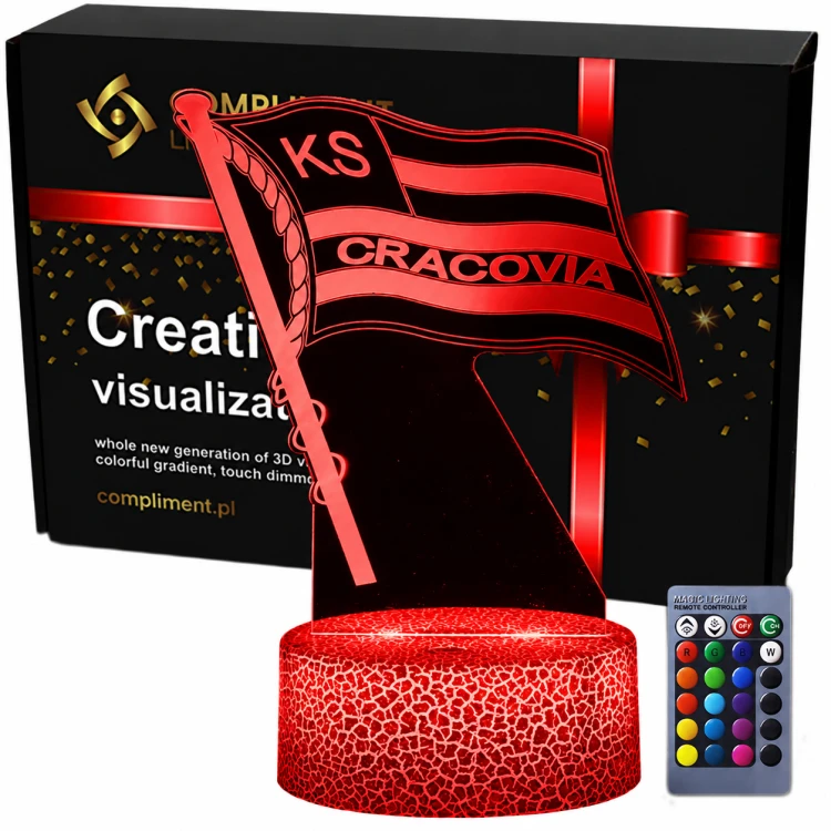 Lampka 3D LED USB KS Cracovia – idealna dla kibica.