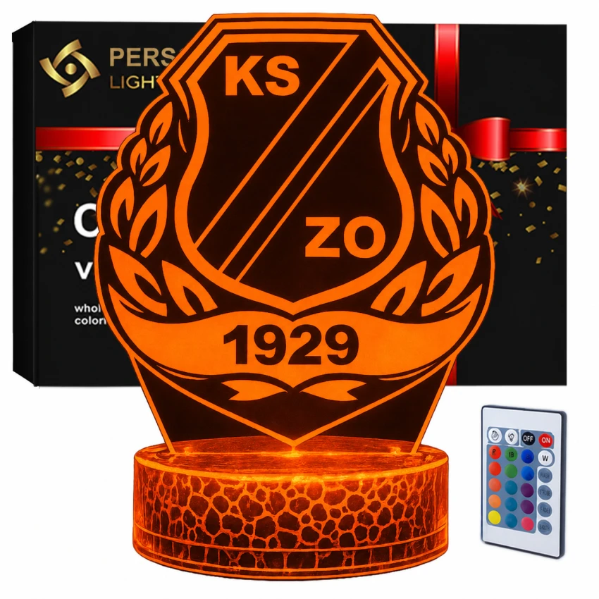 Lampka 3D nocna LED USB Liga Polska KSZO Ostrowiec Świętokrzyski