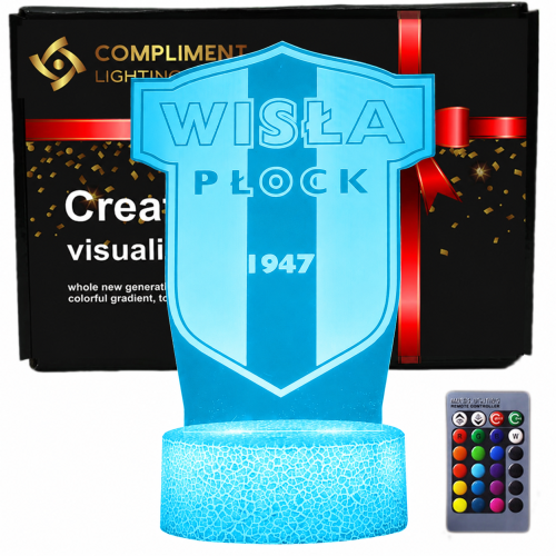 Lampka 3D LED Wisła Płock – idealna dla kibica Nafciarzy.