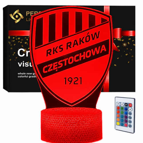 Lampka 3D LED Raków Częstochowa – idealna dla kibica.