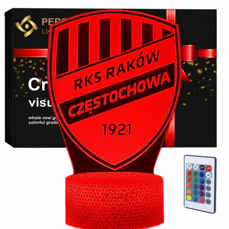 Lampka 3D LED Raków Częstochowa – idealna dla kibica.