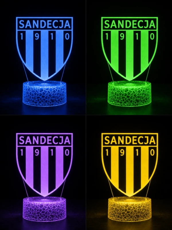 Lampka 3D nocna LED USB Liga Polska Sandecja Nowy Sącz