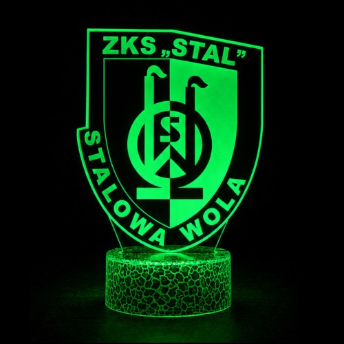 Lampka 3D nocna LED USB Liga Polska Stal Stalowa Wola
