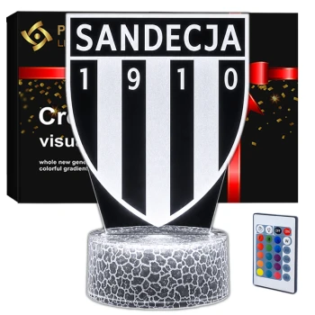 Lampka 3D nocna LED USB Liga Polska Sandecja Nowy Sącz