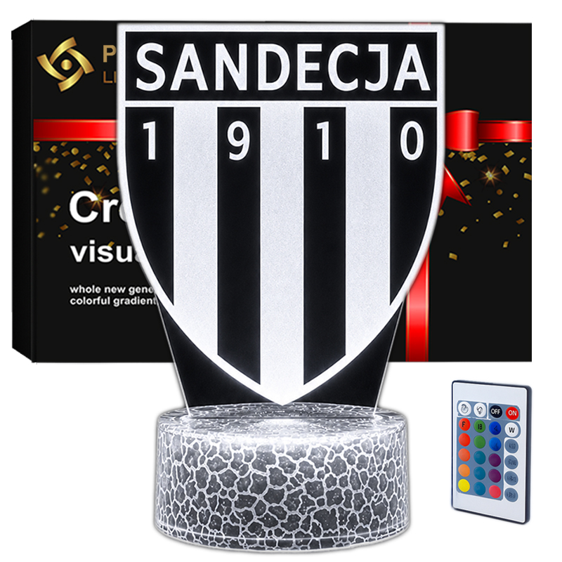 Lampka 3D nocna LED USB Liga Polska Sandecja Nowy Sącz