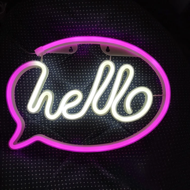 Lampka led neonowa 3D Hello
